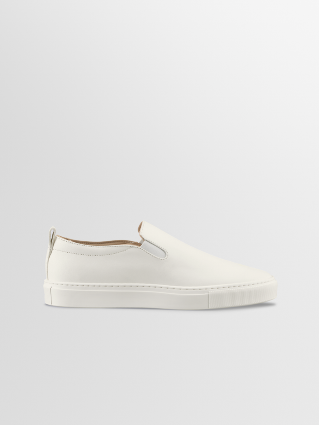 Garda Leather Sneaker in Antique White