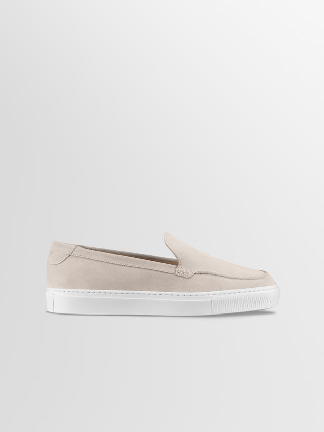 Lido Suede Loafer in Ivory