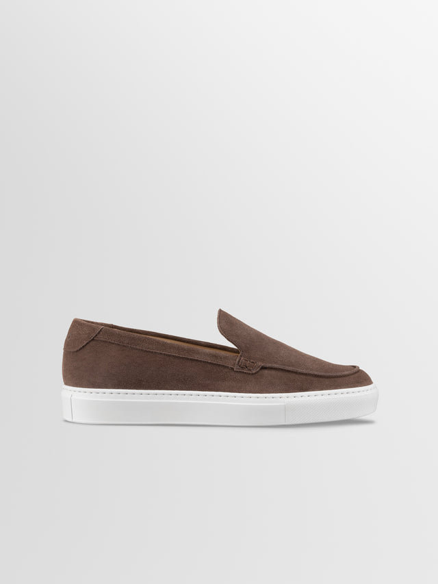 Lido Suede Loafer in Walnut