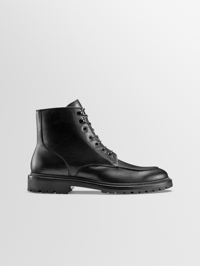 Milo Leather Boot in Nero