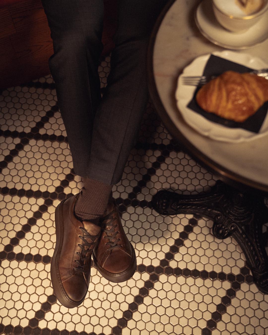 Capri Leather Sneaker in Mocha