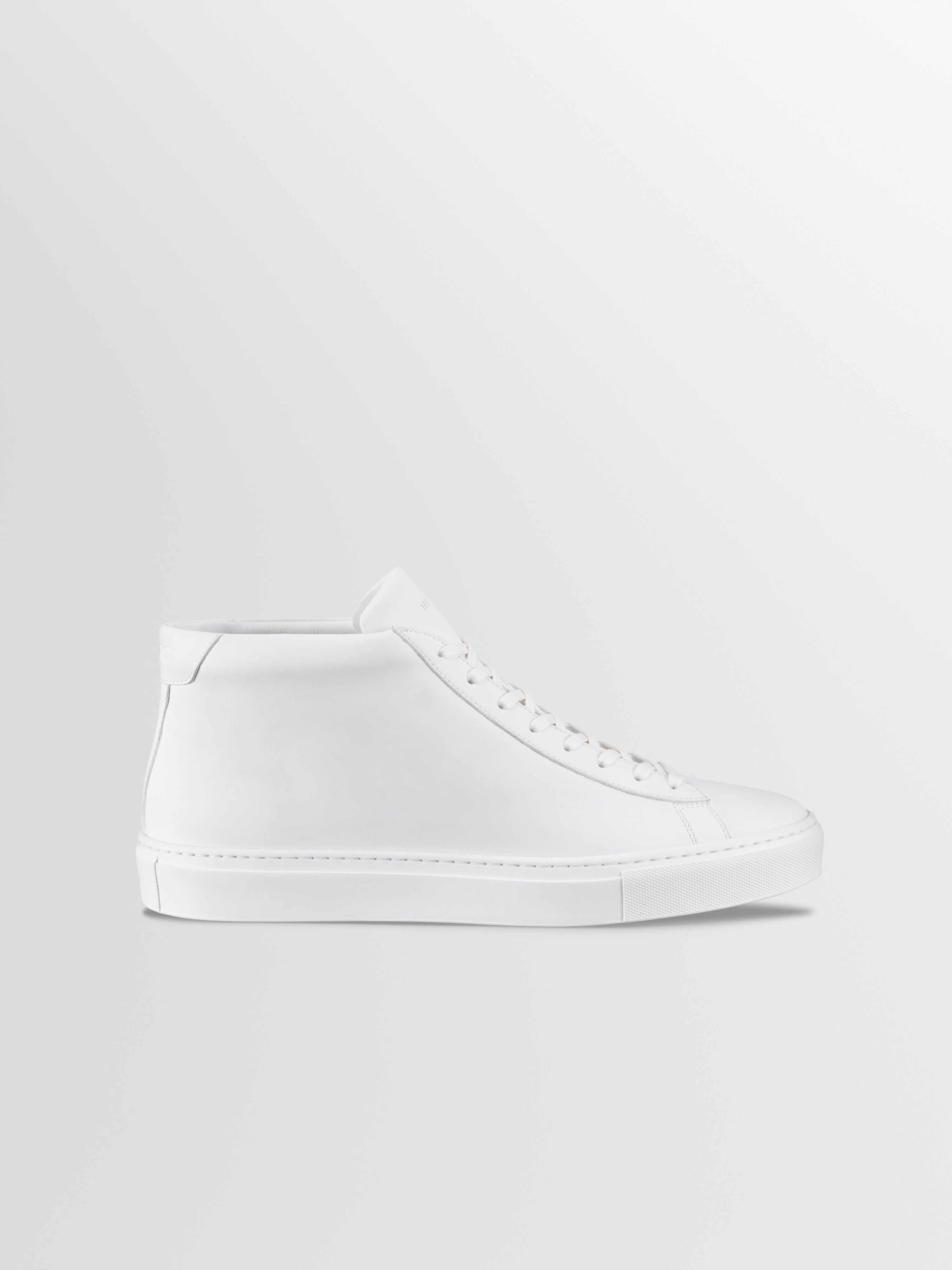 Capri Mid Leather Sneaker in Triple White