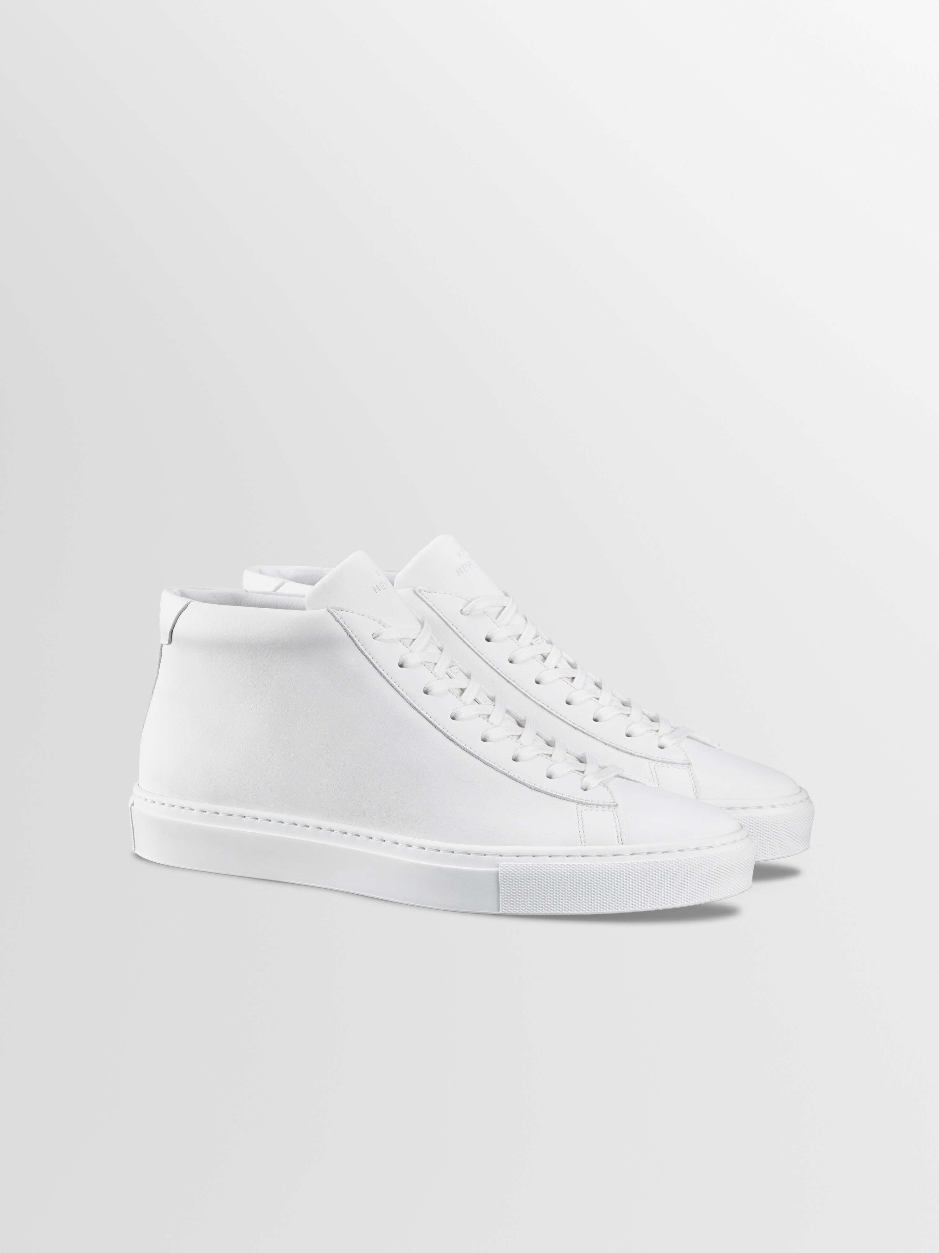 Capri Mid Leather Sneaker in Triple White