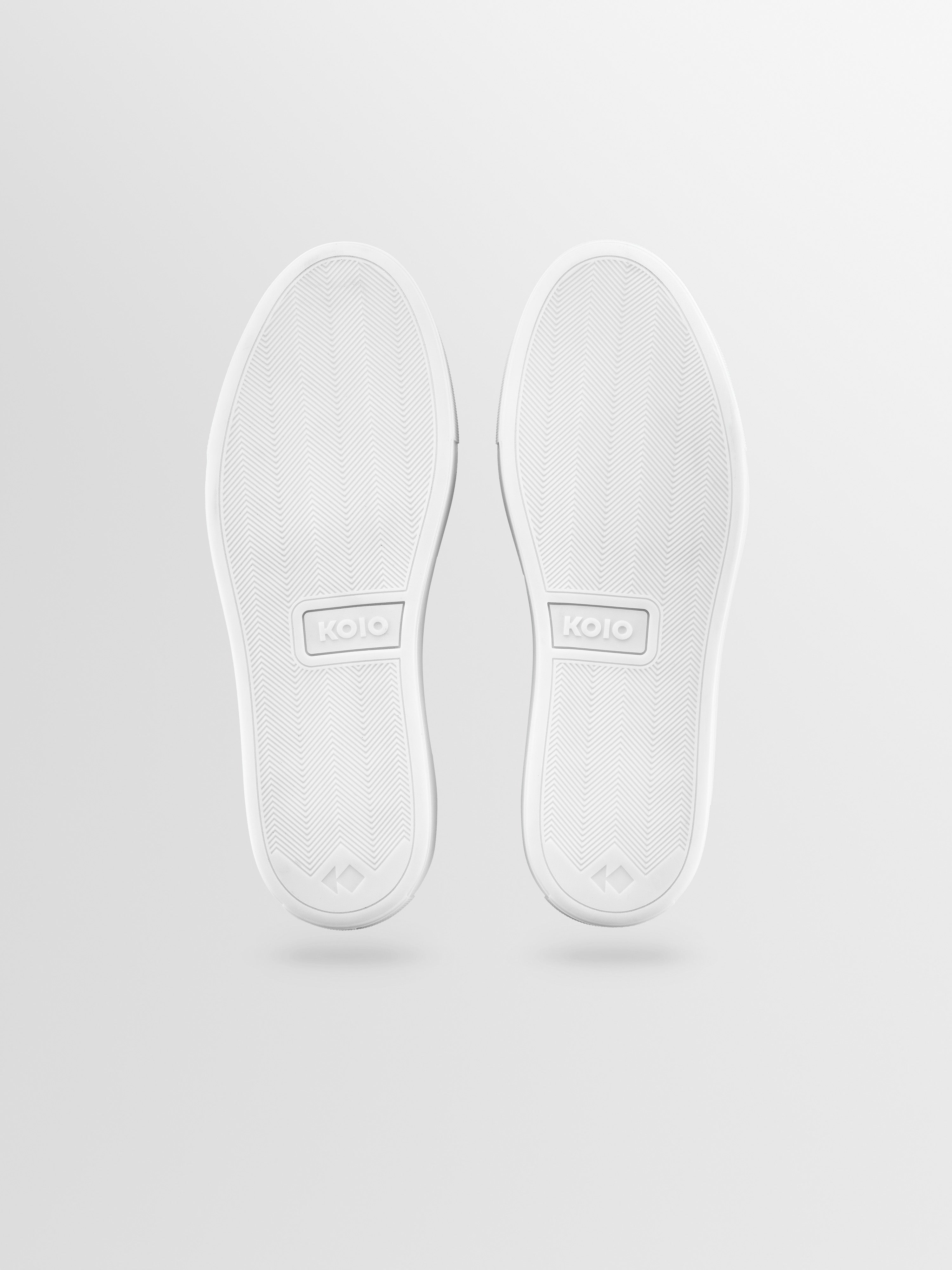 Capri Leather Sneaker in Triple White Rose Anvil