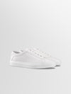 Capri Leather Sneaker in Triple White Rose Anvil