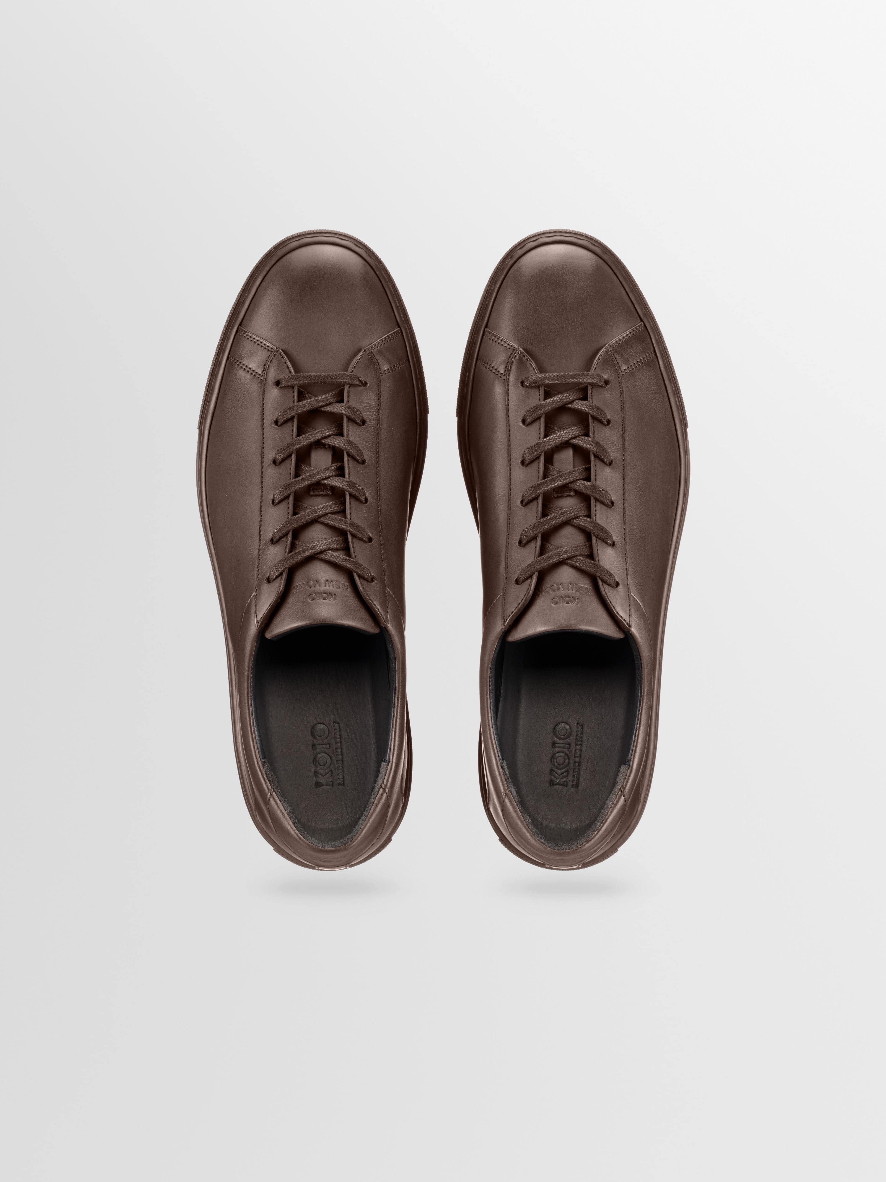 Capri Leather Sneaker in Mocha Wide Fit