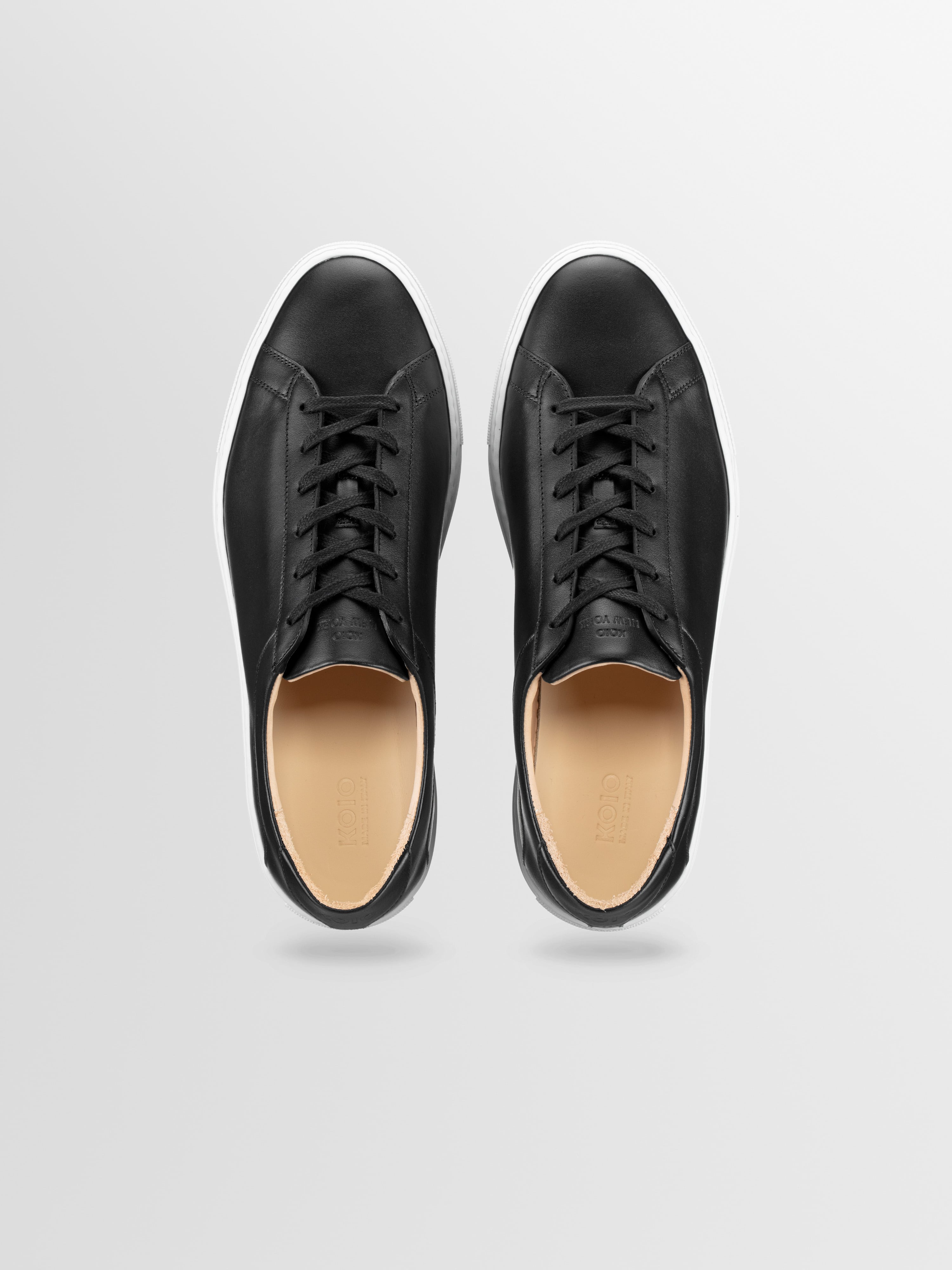 Capri Leather Sneaker in Onyx