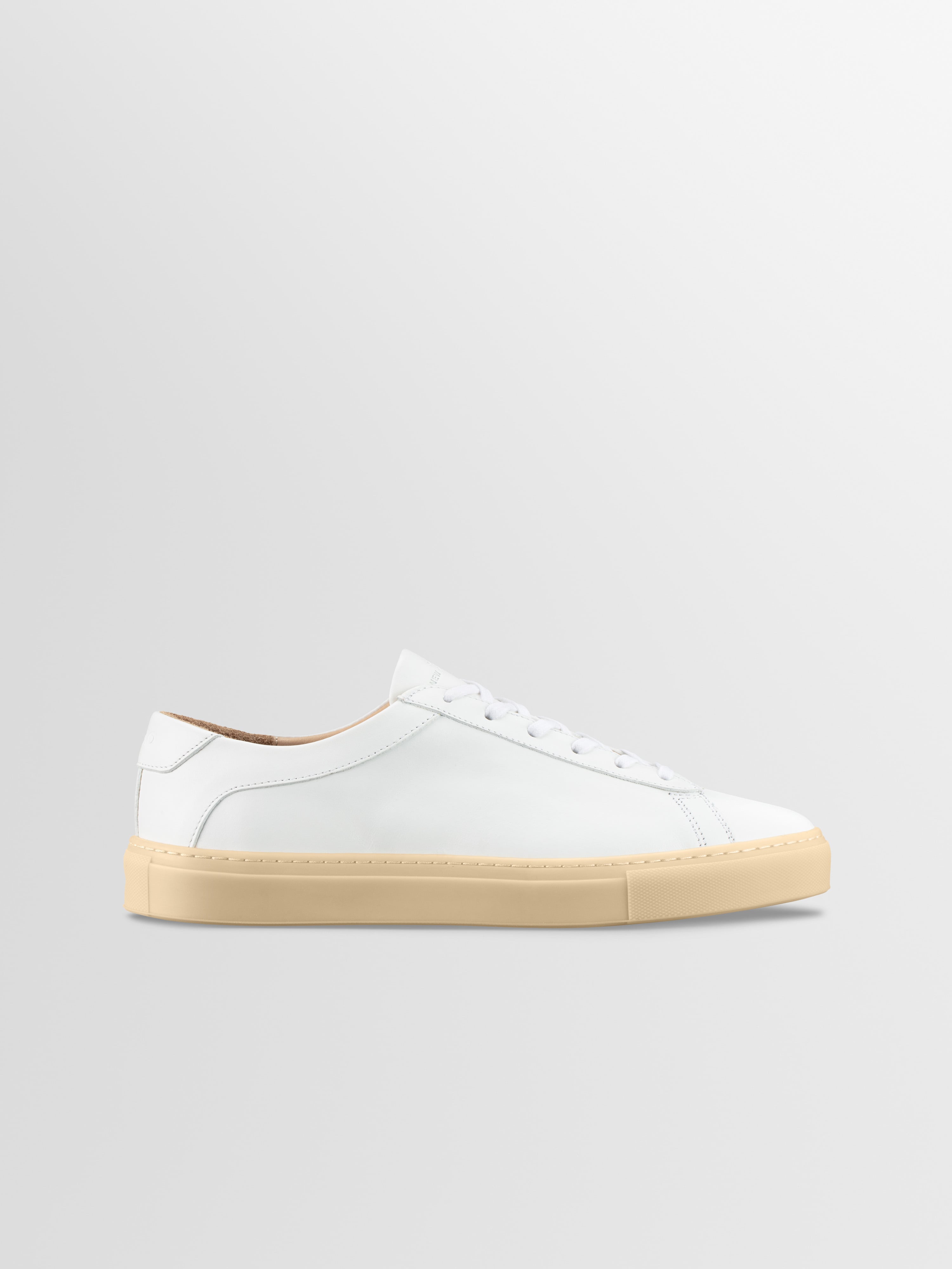 Capri Leather Sneaker in White Light Gum