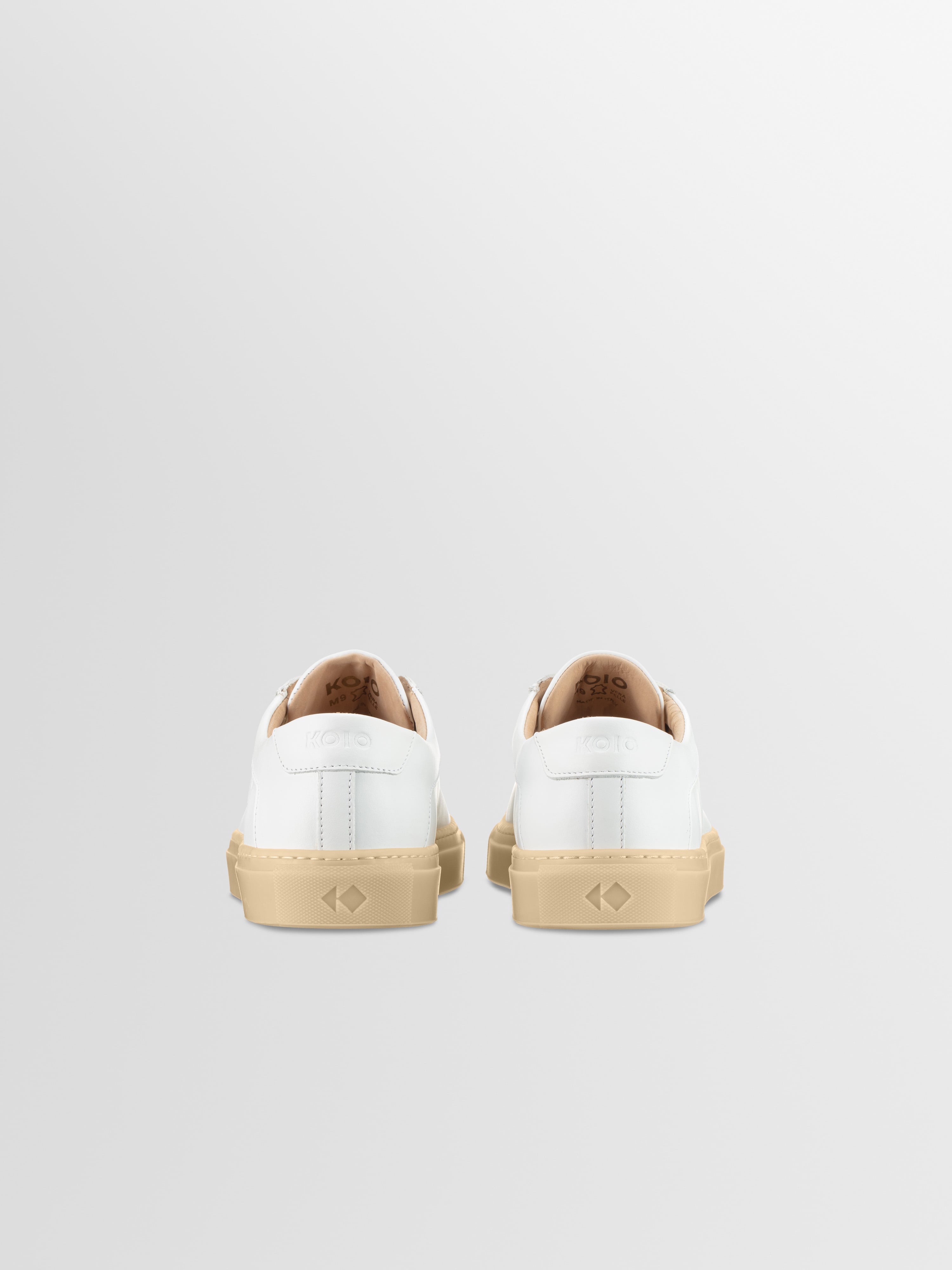 Capri Leather Sneaker in White Light Gum