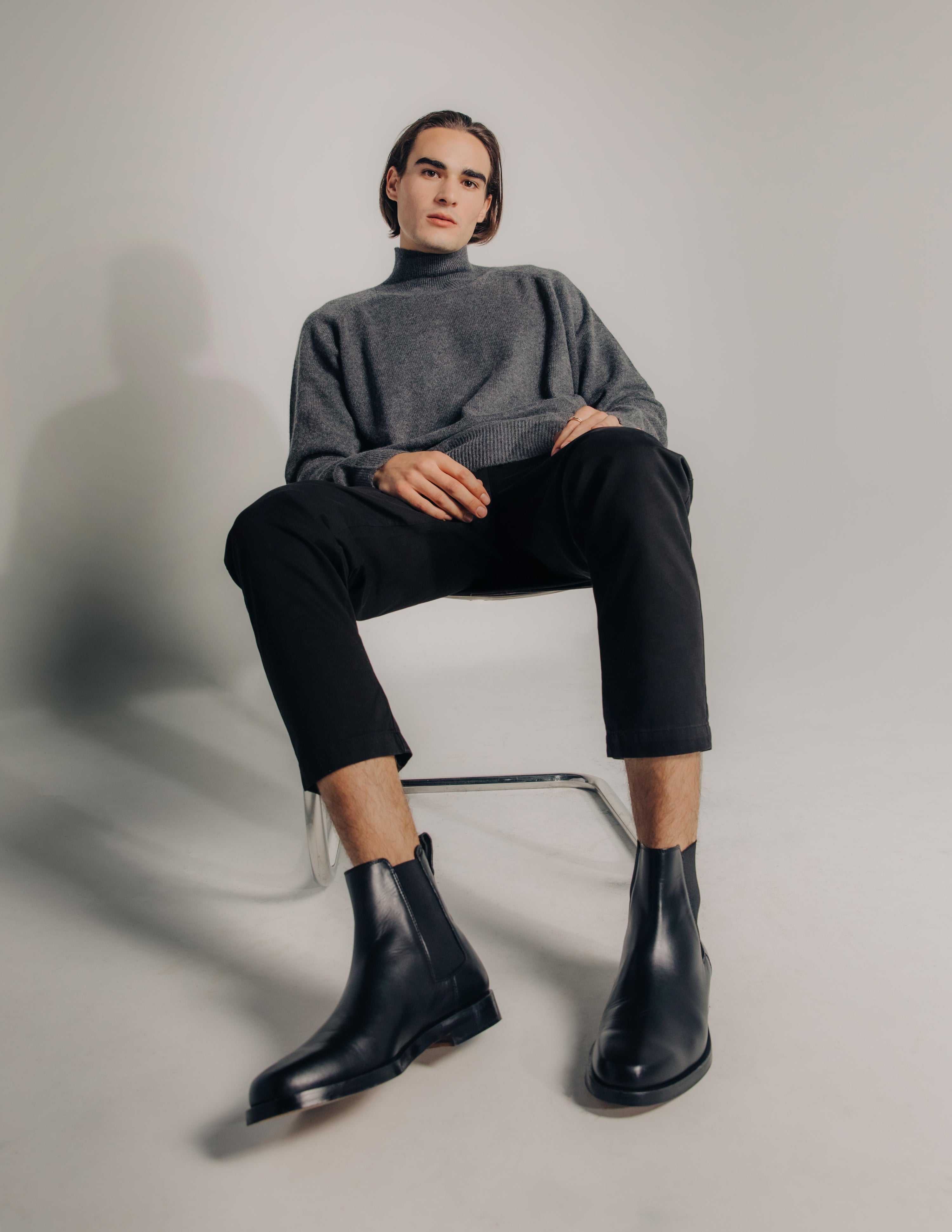 Trento Leather Boot in Black