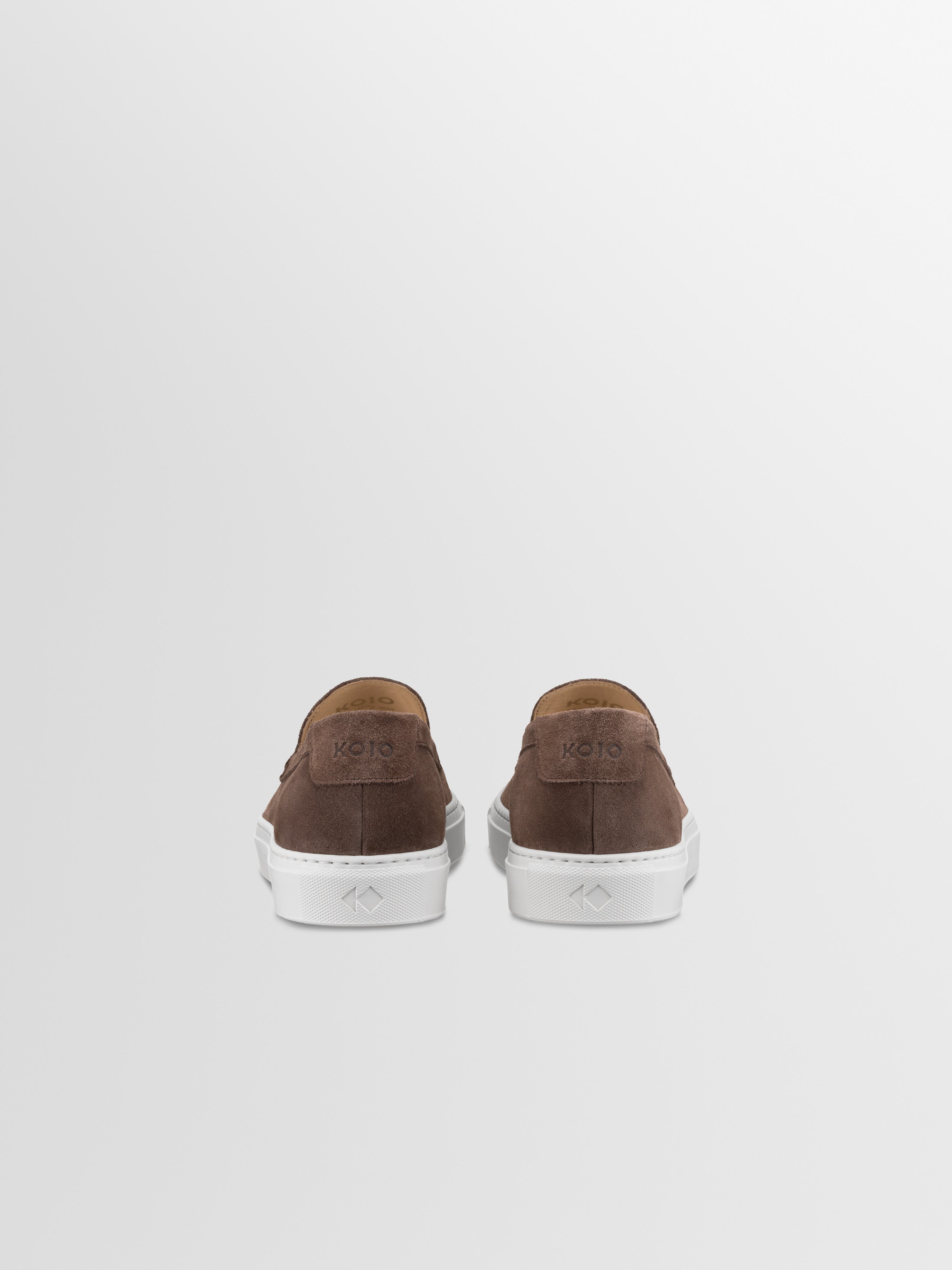 Lido Suede Loafer in Walnut