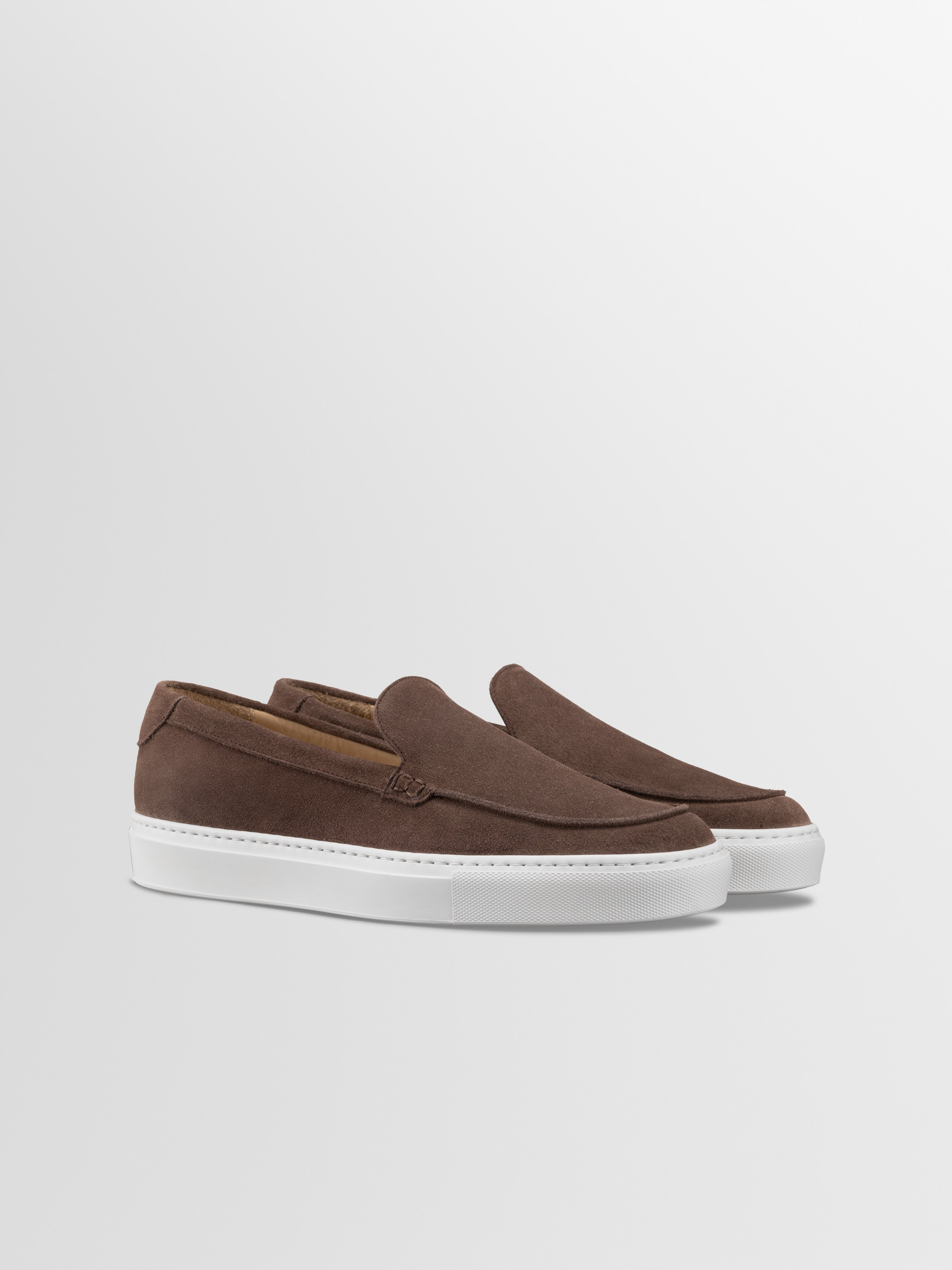 Lido Suede Loafer in Walnut