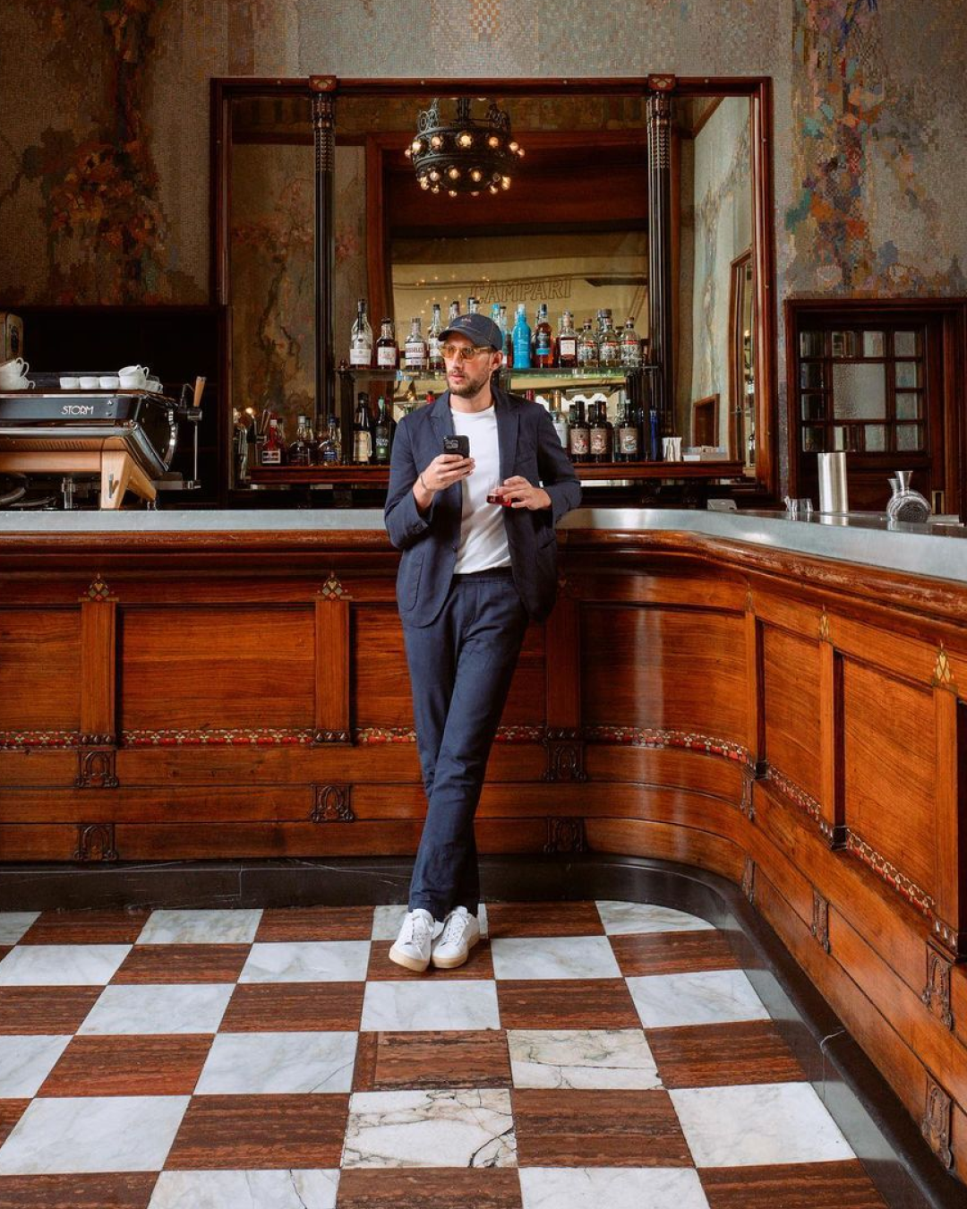 Capri Leather Sneaker in White Light Gum