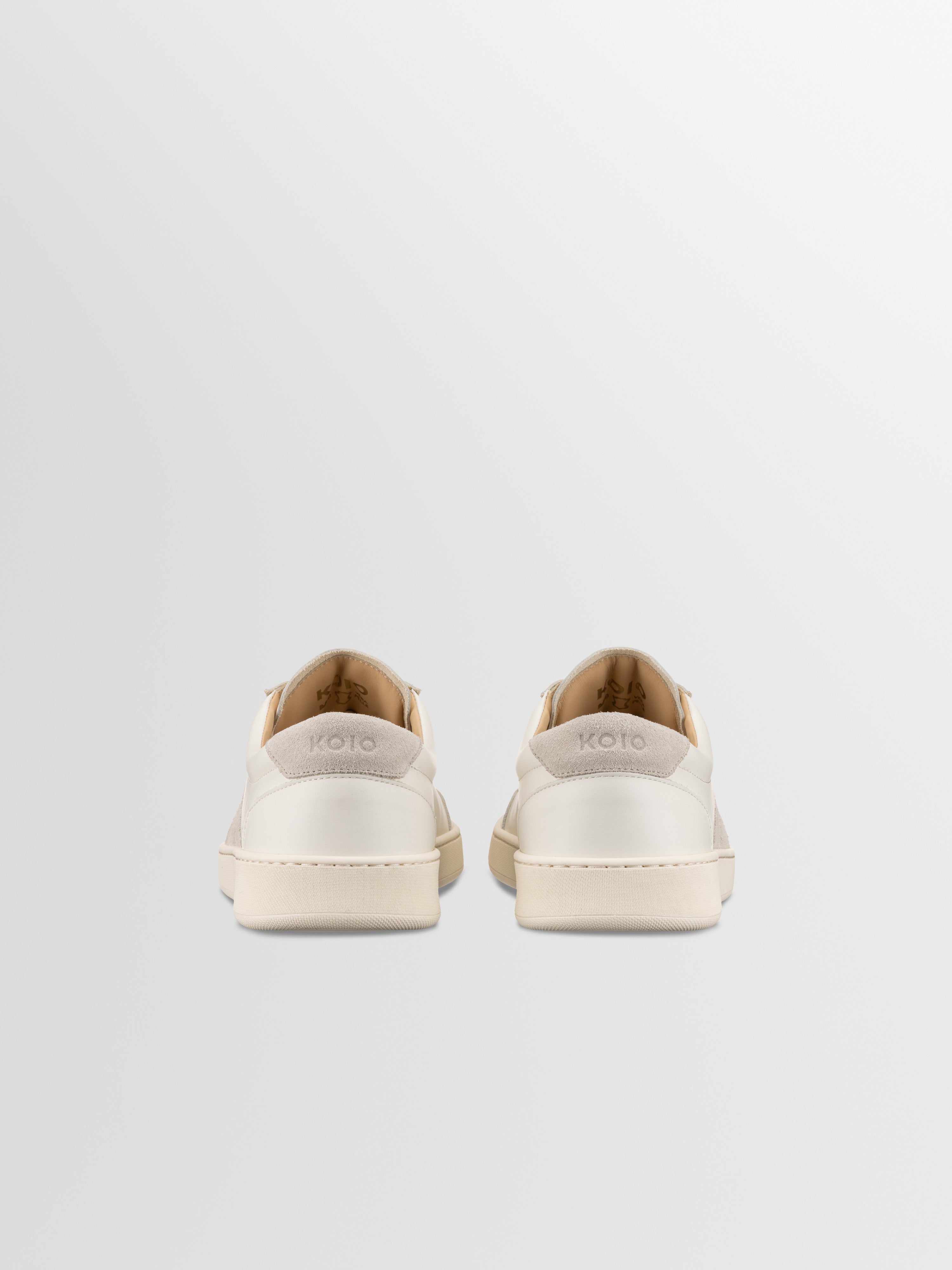 Monza Leather & Suede Sneaker in Bone