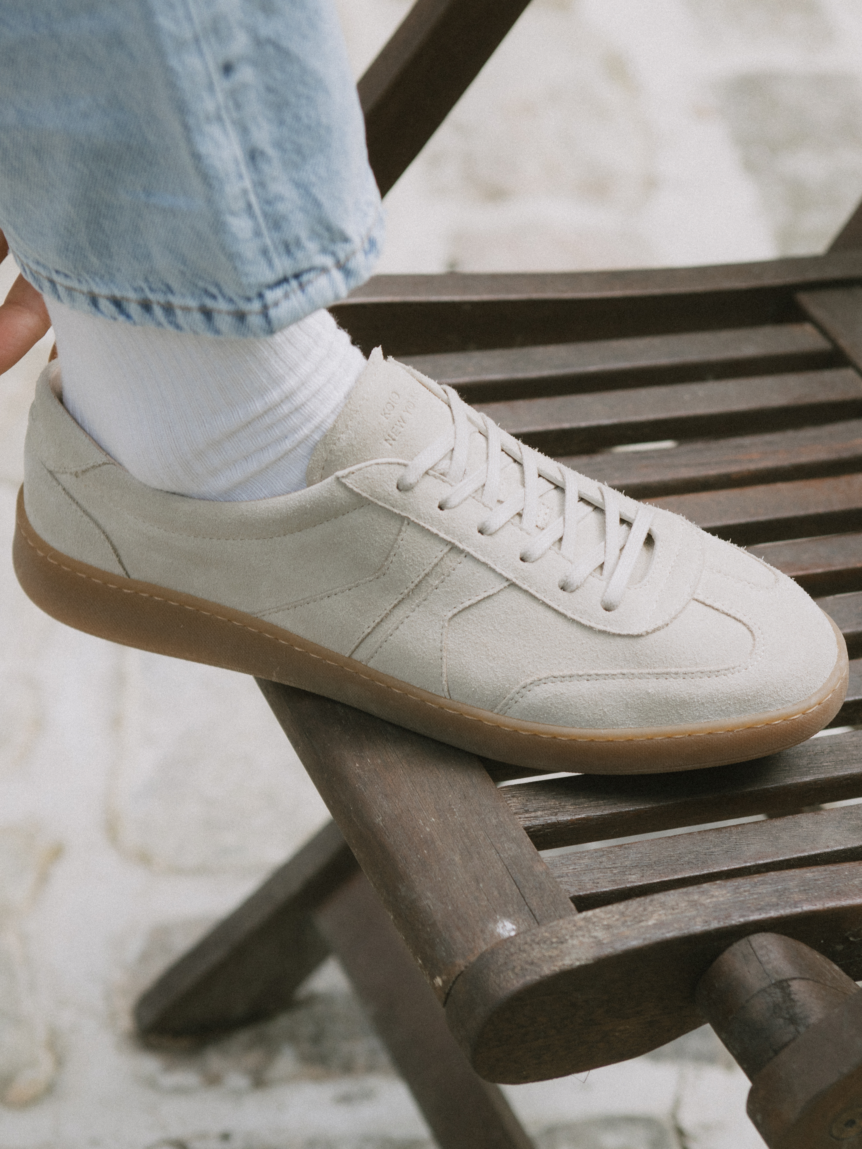 Monza Suede Sneaker in Papyrus