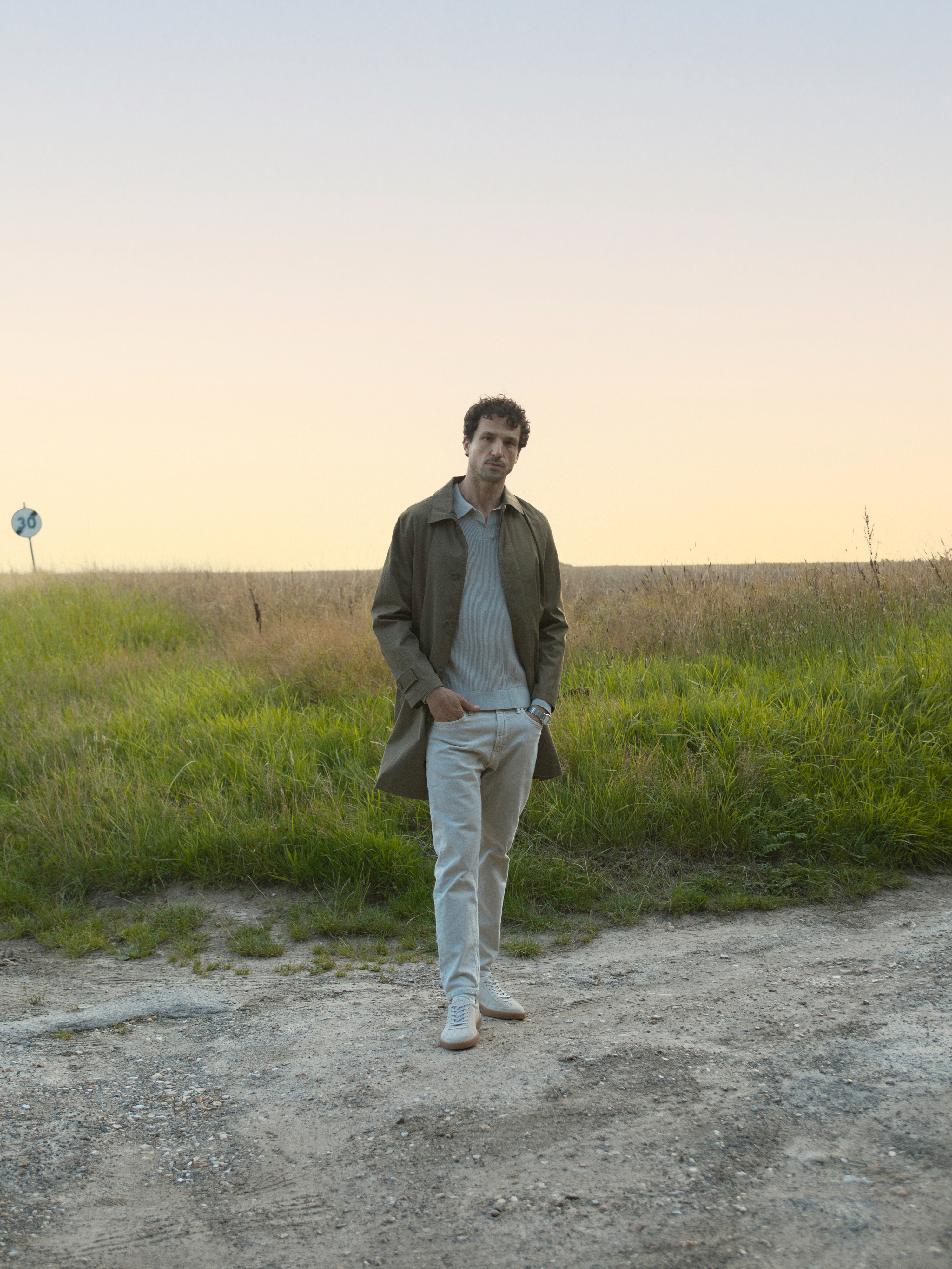 Monza Suede Sneaker in Papyrus