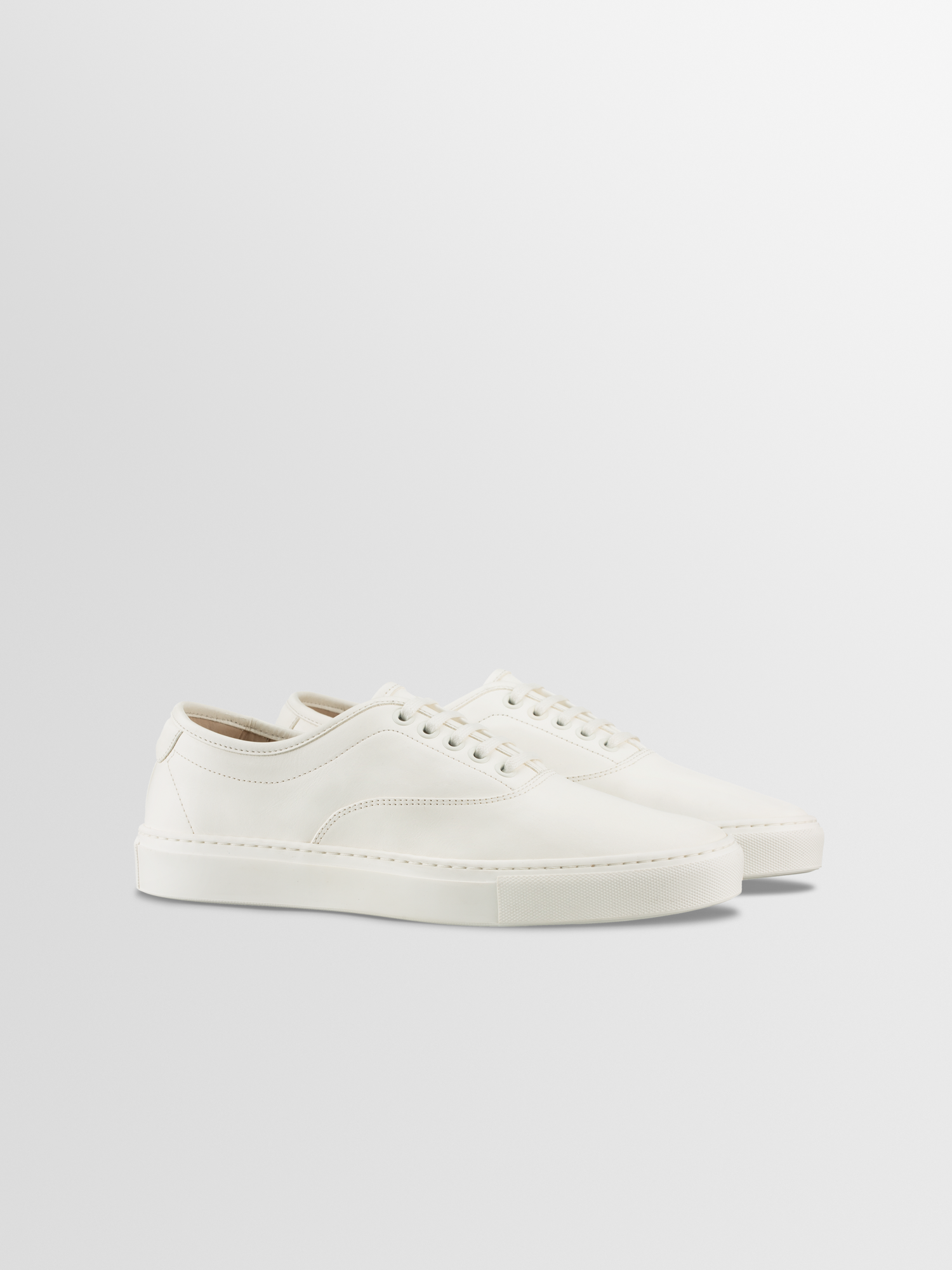 Portofino Leather Sneaker in Antique White