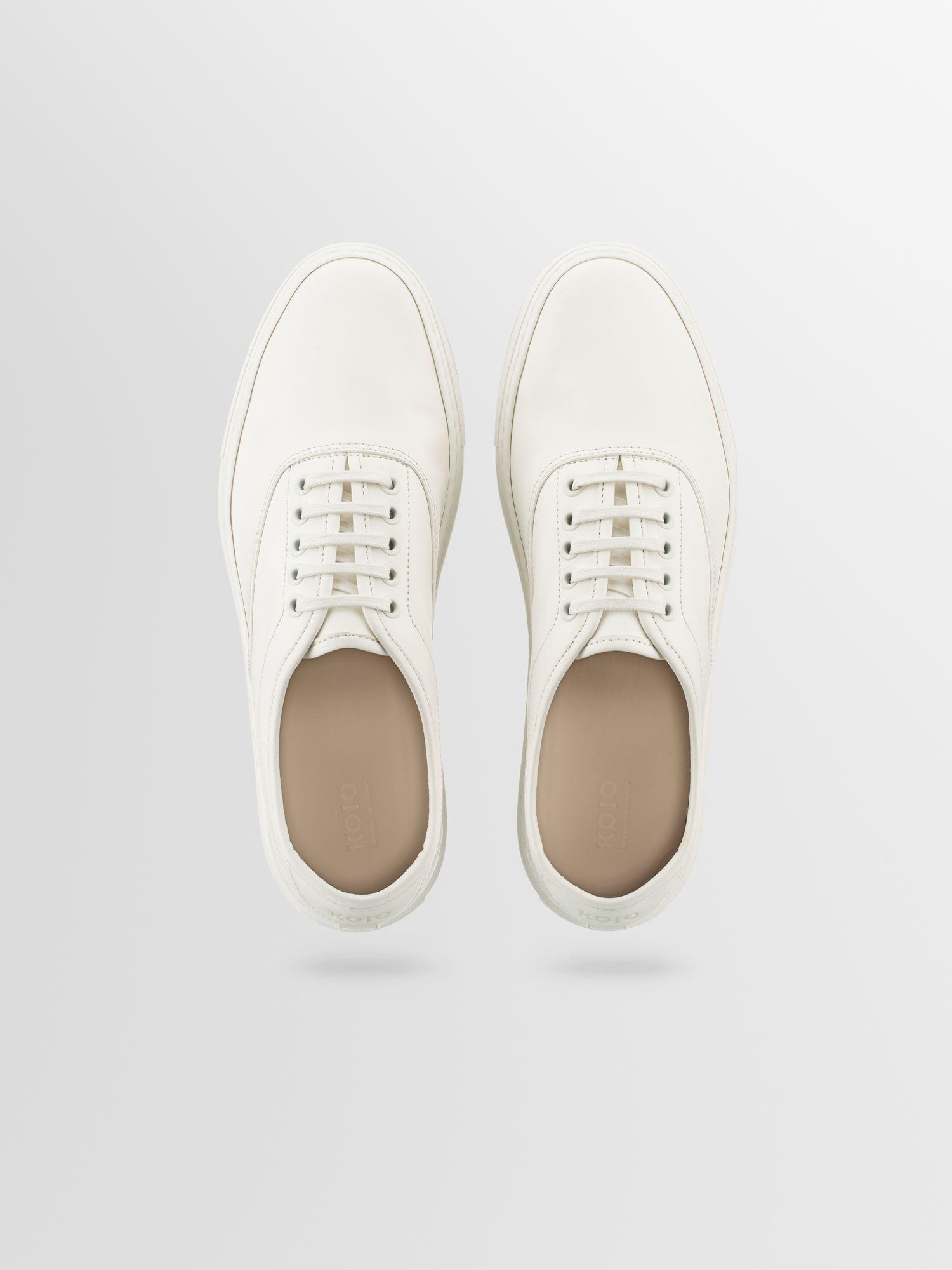 Portofino Leather Sneaker in Antique White