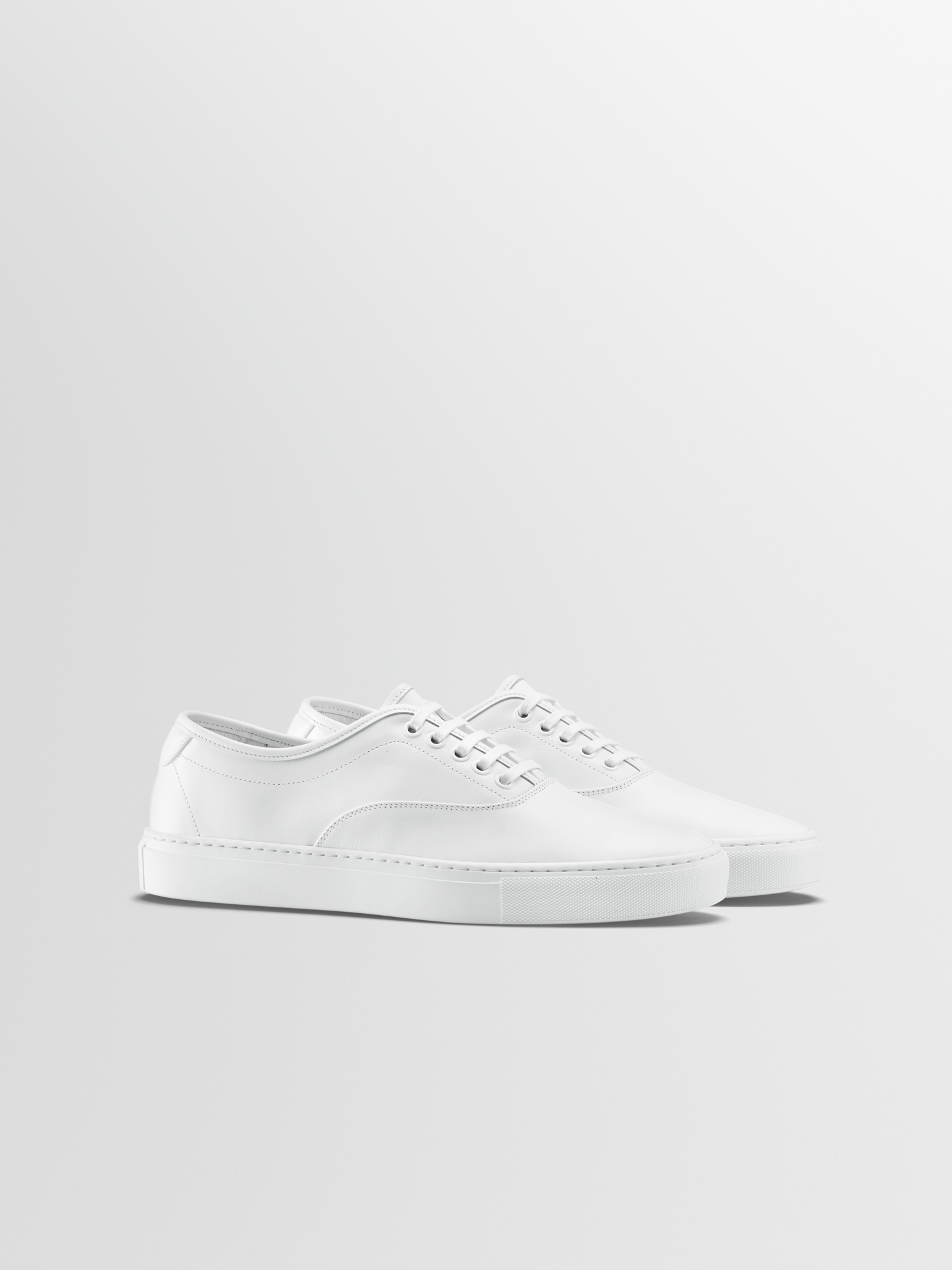Portofino Leather Sneaker in Triple White