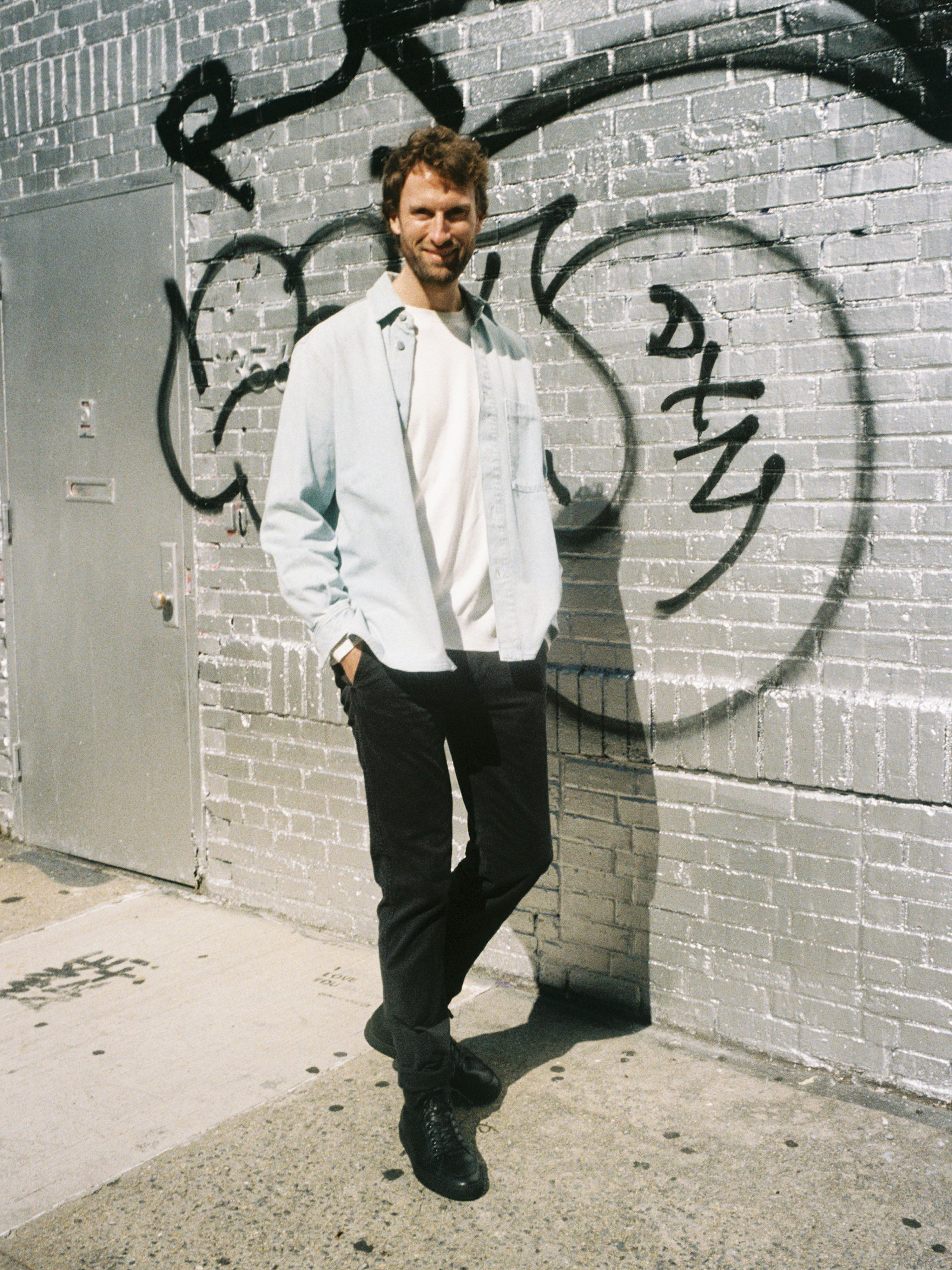 Primo Leather Sneaker in Nero