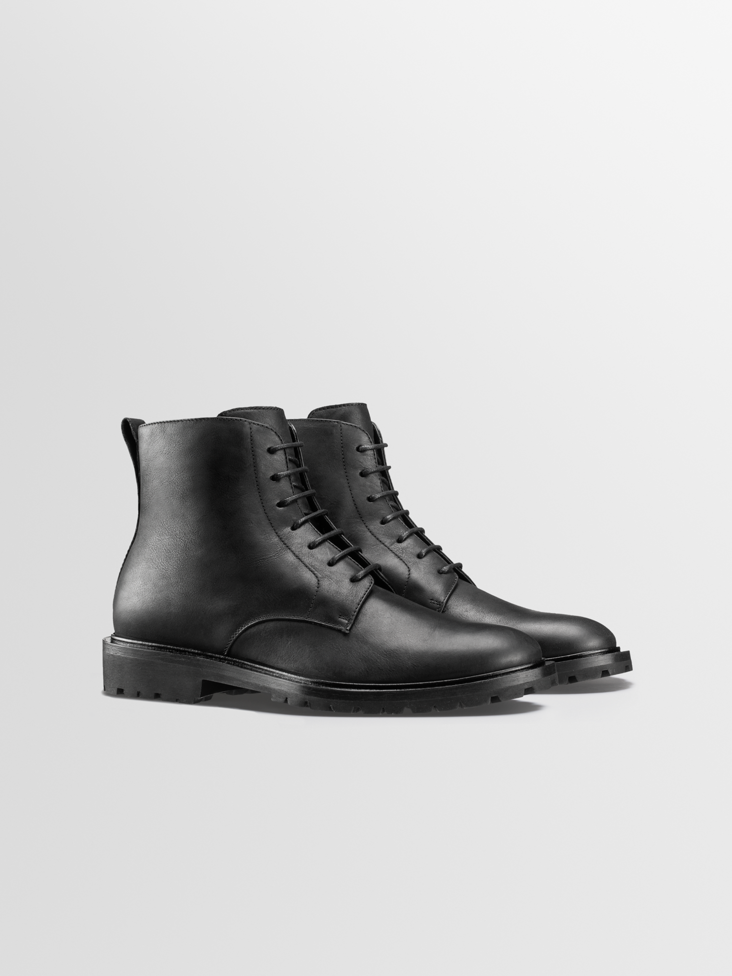 Bergamo Leather Boot in Nero