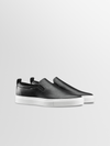 Garda Leather Sneaker in Onyx