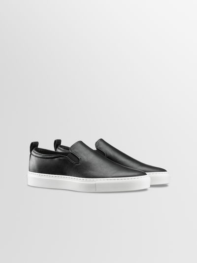 Garda Leather Sneaker in Onyx