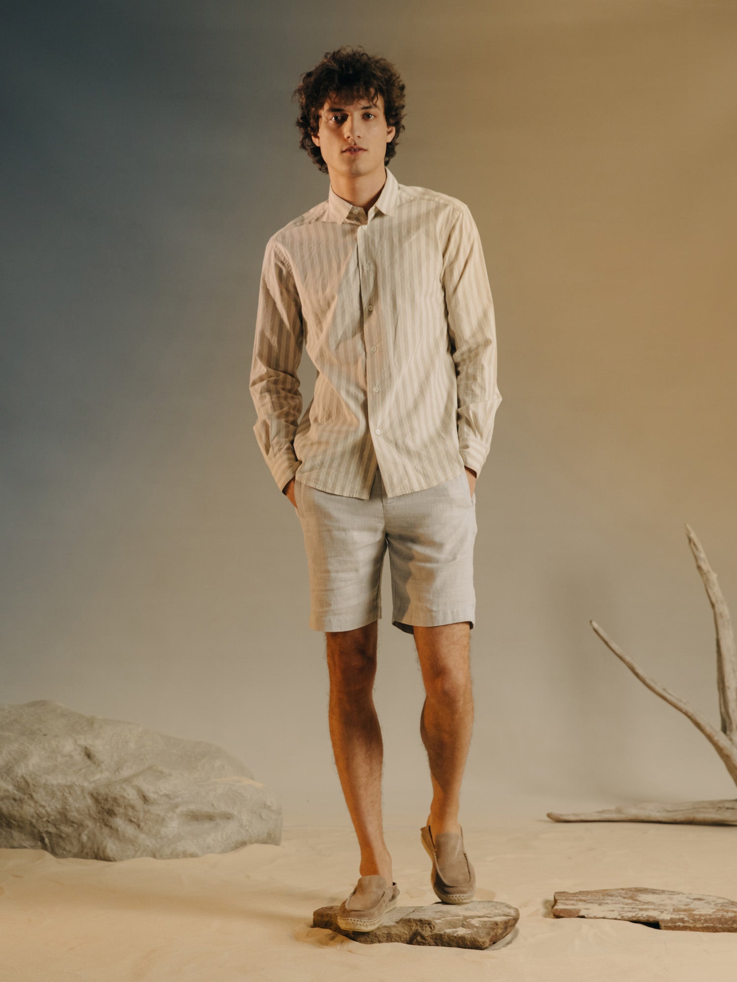 Ostuni Suede Espadrille in Ashen