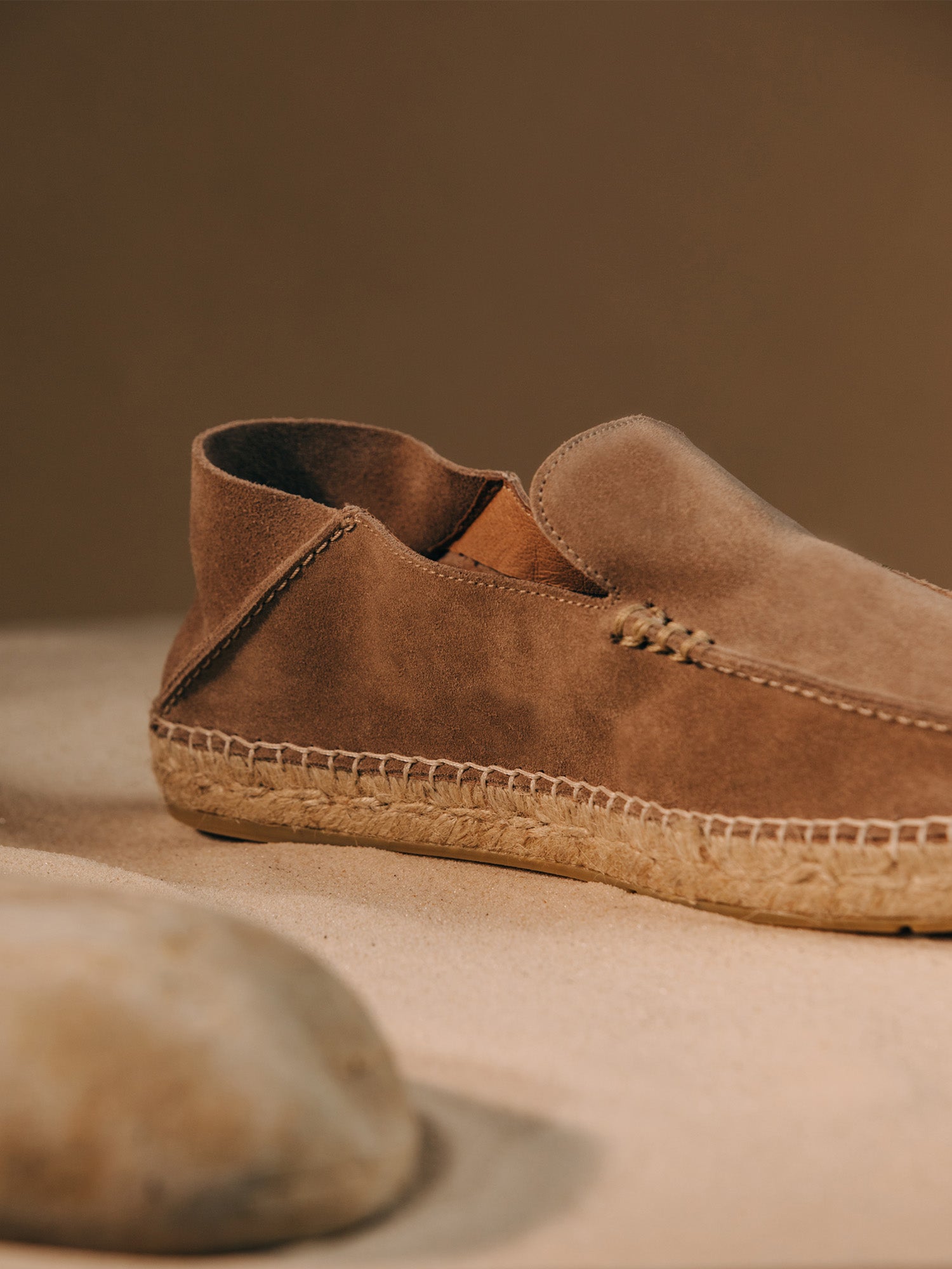 Ostuni Suede Espadrille in Nutmeg