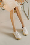 Capri Leather Sneaker in White Light Gum